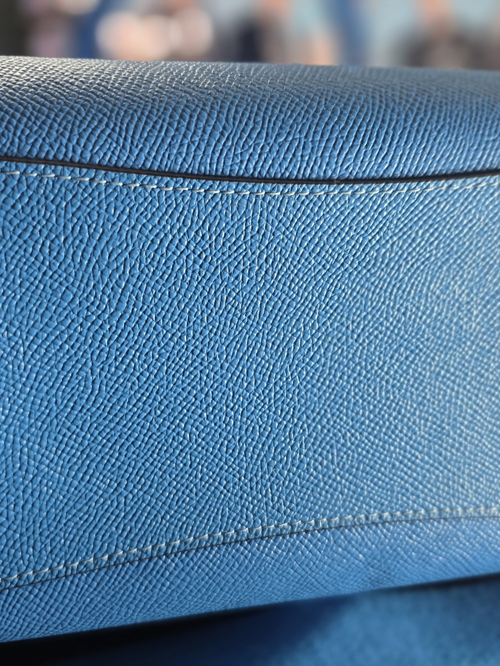 Coach Bright Blue Mini Satchel with Silver Hardware - Picture 3 of 5